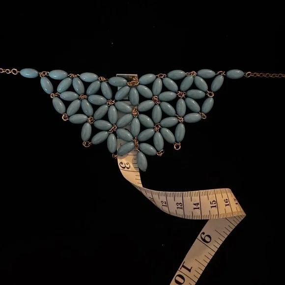 Elegant Aqua Beaded Necklace/Earring Set - Picture 5 of 6